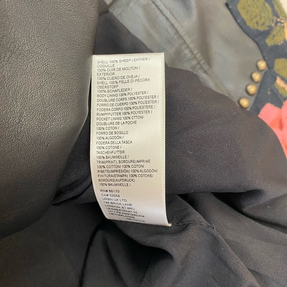 NWT Free People Rebel Rose Moto Jacket in Black Size Medium - Picture 13 of 14